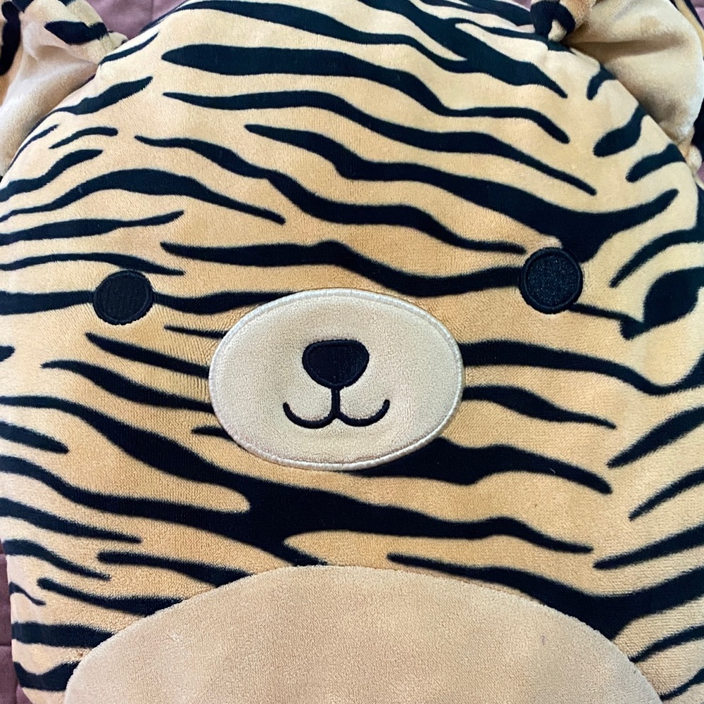 Squishmallows Tan and Black Striped Plush